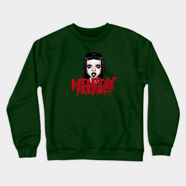 Wednesday Addams print Crewneck Sweatshirt by tubakubrashop